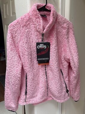 Hot Chillys Pink Polartec Fleece Shooter Jacket Large NWT